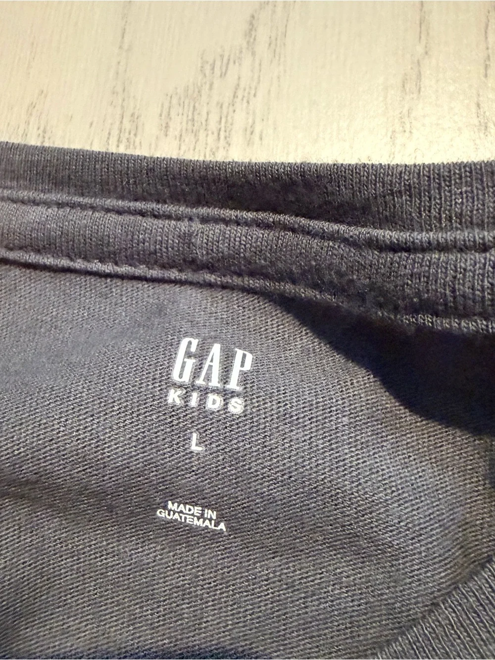 Gap Kids Girls L 10 Charcoal Gray Star Graphic Long Sleeve Tee NWT